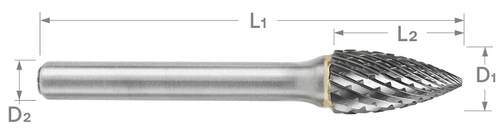 SG Series Heavy Duty Cut Carbide Burr | RTJ Tool Company