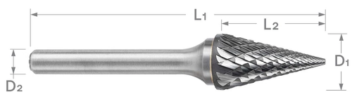 SM Series Heavy Duty Cut Carbide Burr | RTJ Tool Company