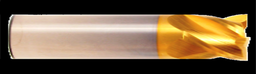 4 Flute, Stub Length, TiN Coated Carbide End Mill | RTJTool.com