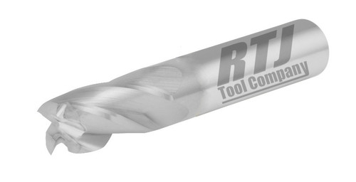 9.5MM Dia., 3 Flute, 22MM LOC, Uncoated Carbide End Mill