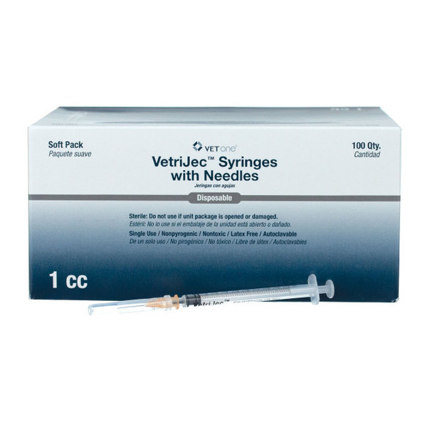 1cc VetriJec™ Syringes with 25 gauge Needles