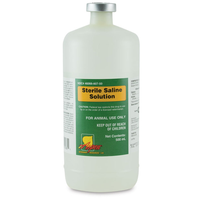 is saline solution safe for dogs