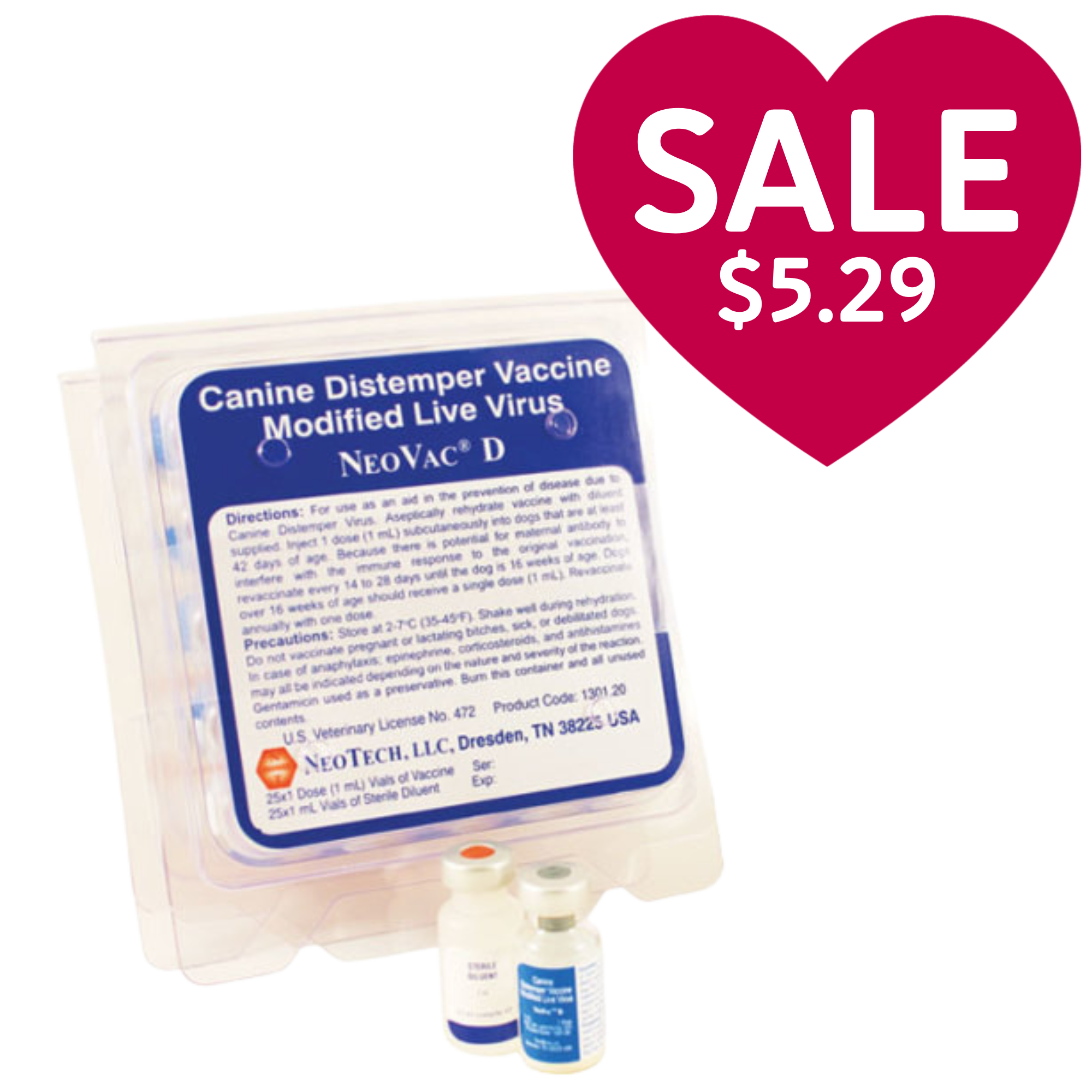 NeoVac D Single Dose Vaccine For Dogs | Revival | Buy Now