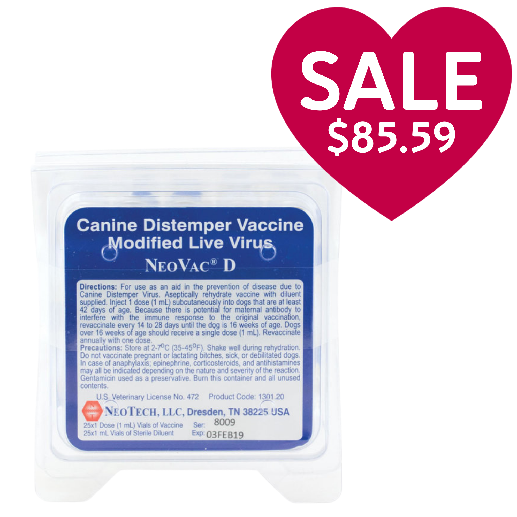 NeoVac D, 25x1 Dose | Revival Animal Health | Buy Now