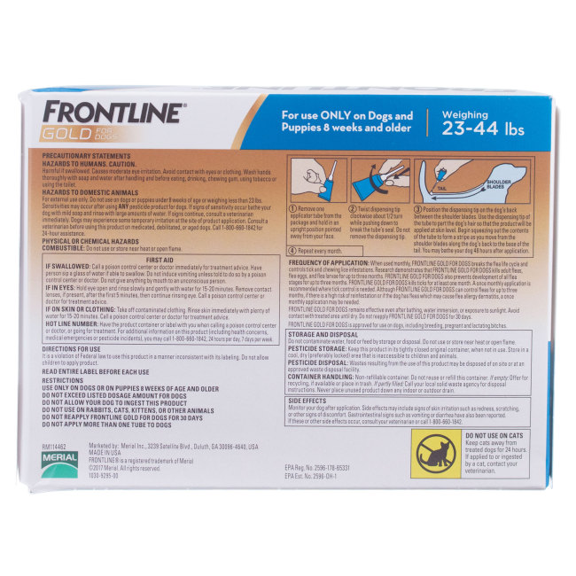 can frontline gold be used on pregnant dogs