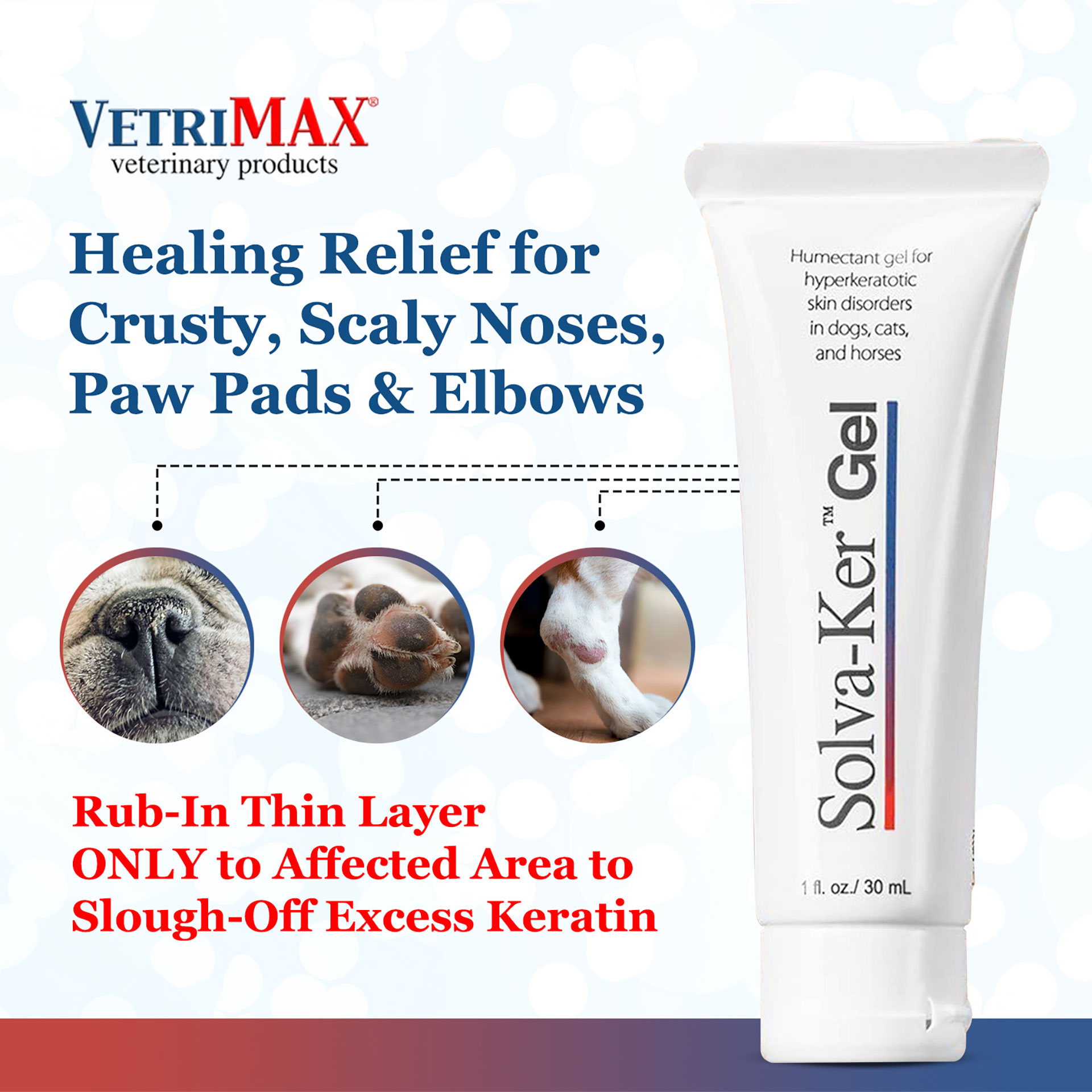 Skin Dog Paw Crusty Solva-Ker Gel Revival Animal Health