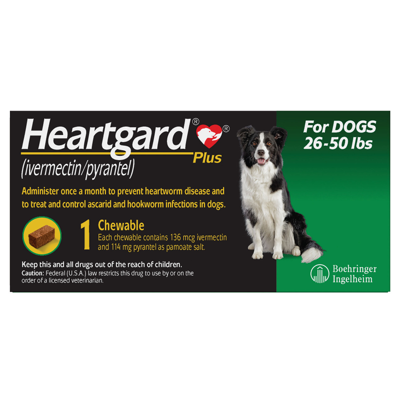 Heartgard Plus Chewables Heartworm Roundworm Hookworm Prevention