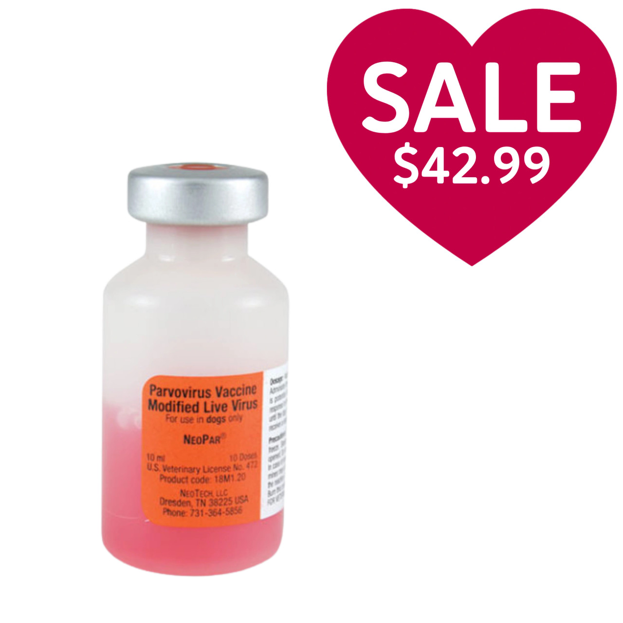 NeoPar® Parvo Vaccine for Dogs, Single Dose