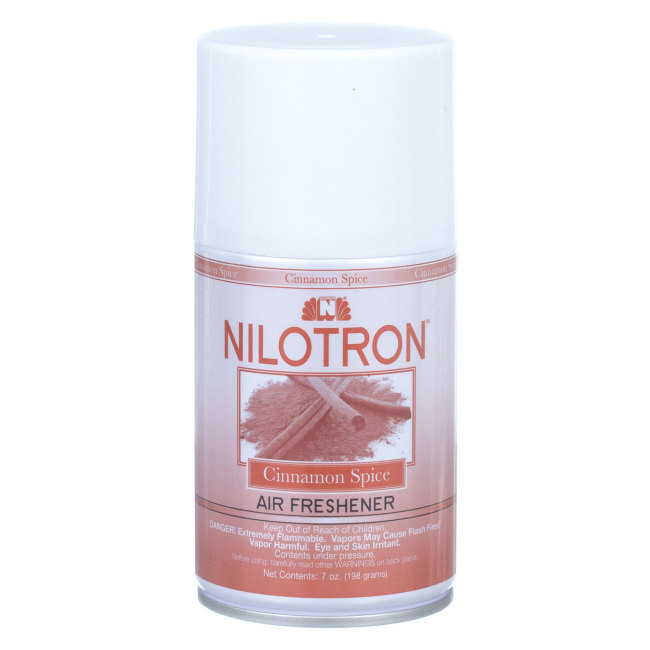 Nilodor Nilotron Air Freshener Refills - Cinnamon Spice 7 Oz Metered Dispenser Cans (12 Pack)