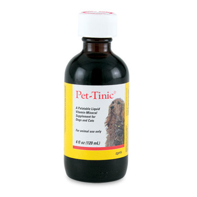 Zoetis Pet-Tinic Liquid Vitamin & Mineral Supplement for Cats and Dogs - 4-ounce bottle