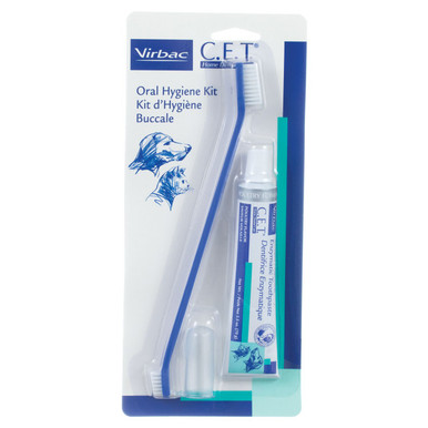 Virbac C.E.T. Pet Oral Hygiene Kit for Dogs and Cats - Poultry Flavored - One Size