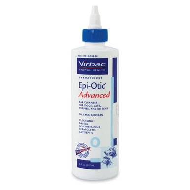 Virbac Epi-Otic Advanced Ear Cleanser For Dogs and Cats - 8-ounce bottle