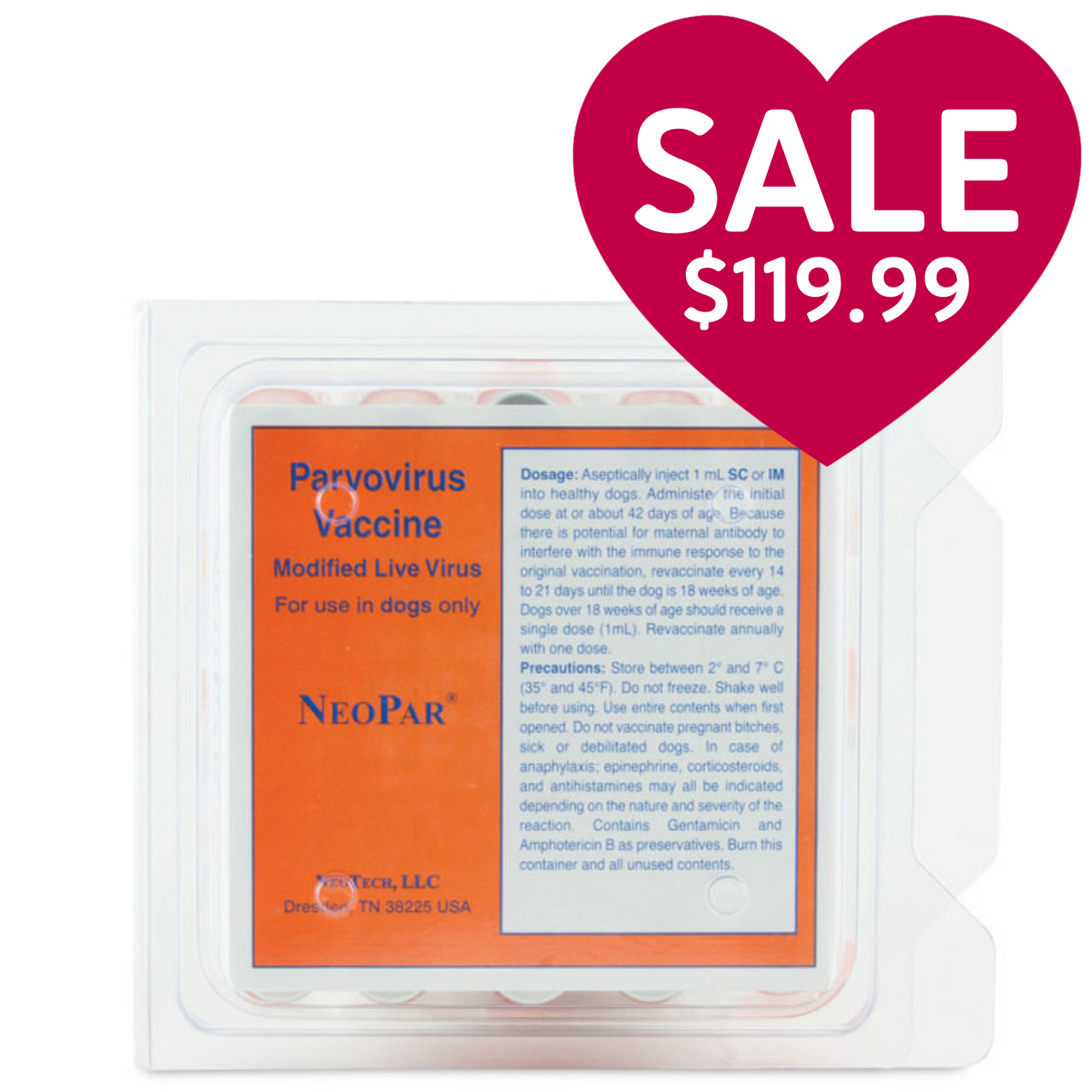 NeoVac DA2, 25x1 dose | Revival Animal Health | Buy Online