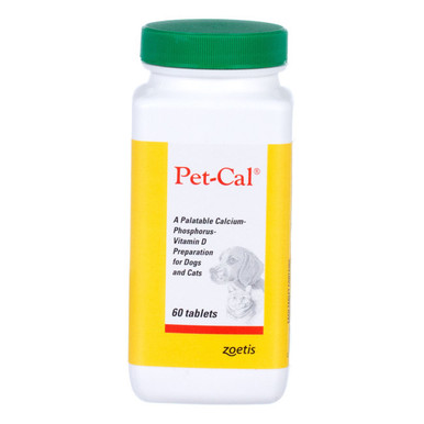 Zoetis Pet-Cal Chewable Tablets Supplement for Dogs & Cats - 60 Chewable Tablets