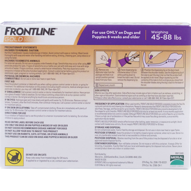 can frontline gold be used on pregnant dogs