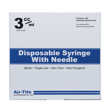 Sterile 3ml Syringe Luer Lock 20x1.5