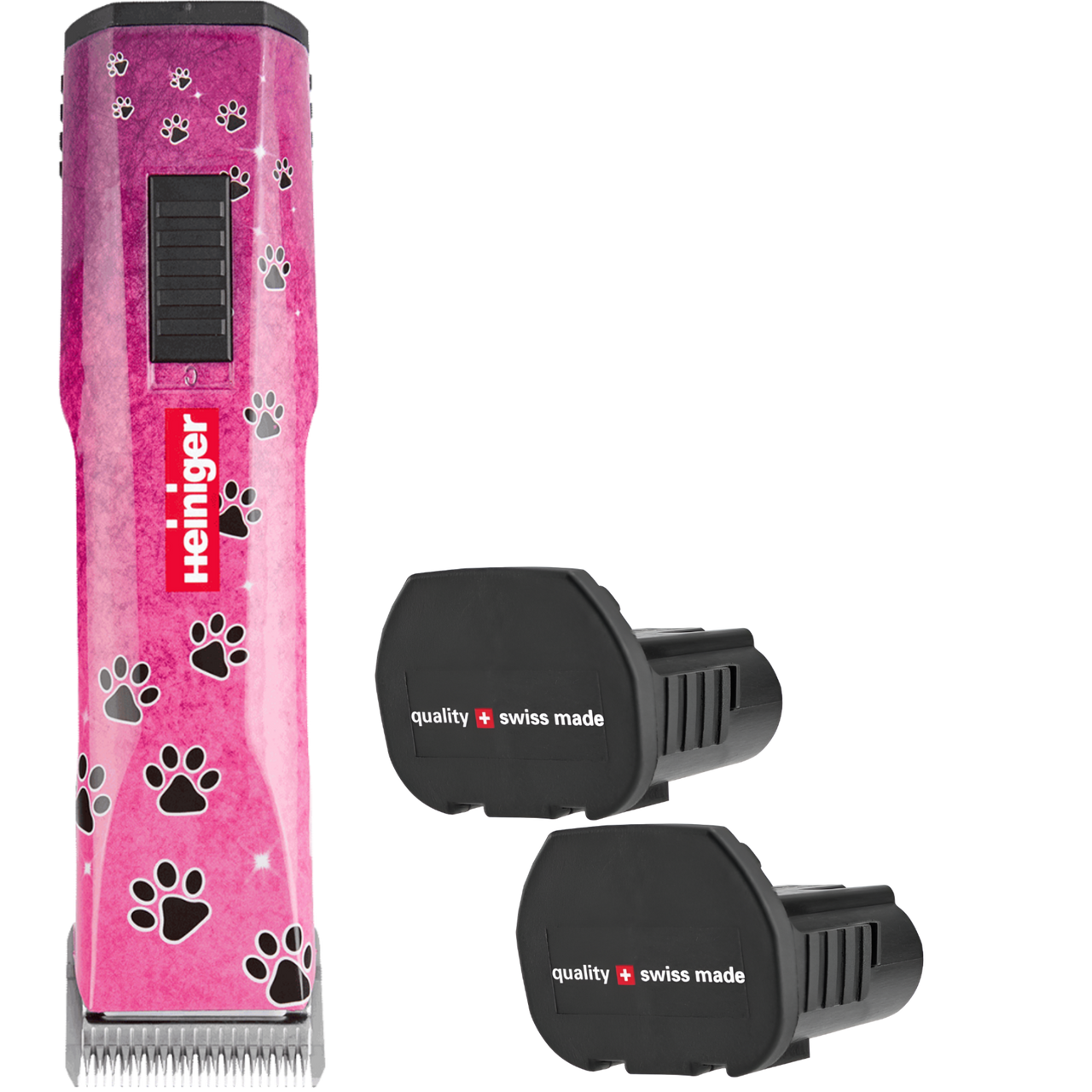 Pink Paws Saphir Cordless Clipper Two Batteries by Heiniger and
