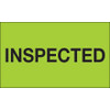 3 x 5" - "Inspected" (Fluorescent Green) Labels (Roll of 500)