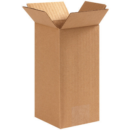 4 x 4 x 8" Tall Corrugated Boxes (Bundle of 25)