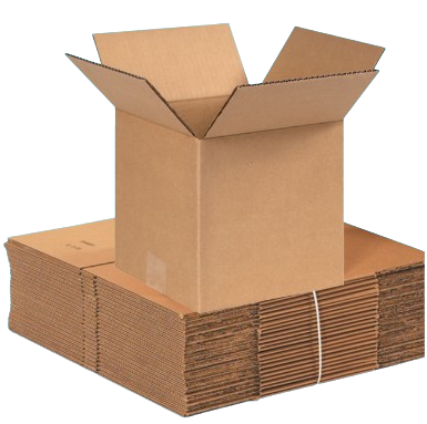 Boxes 8x8x8 inches for moving, shipping, packing, bulk pack of 25, white background