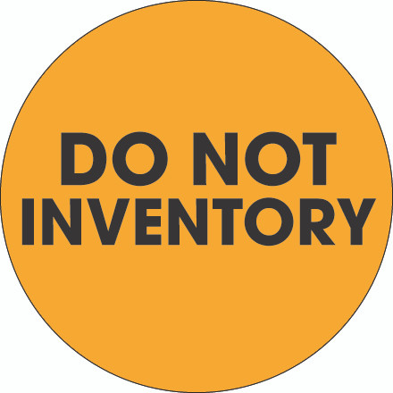 2" Circle - "Do Not Inventory" Fluorescent Orange Labels (Roll of 500)