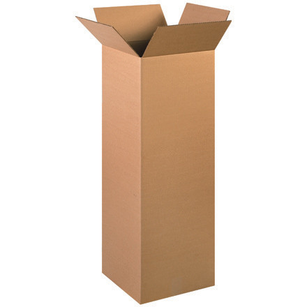 12"L x 12"W x 36"H Tall Corrugated Box, 15-Pack