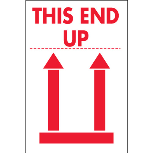 2 x 3" - "This End Up" Labels (Roll of 500)