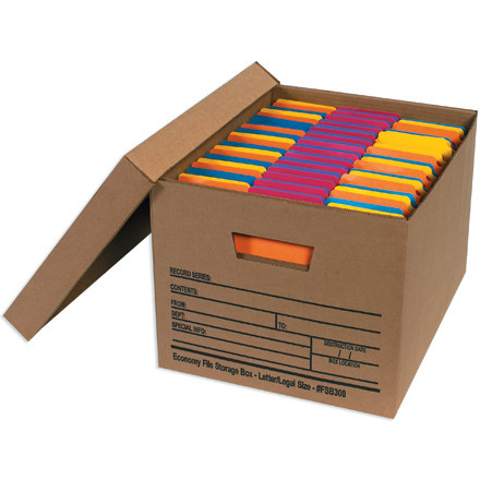 15 x 12 x 10" Economy File Storage Boxes (Case of 12)