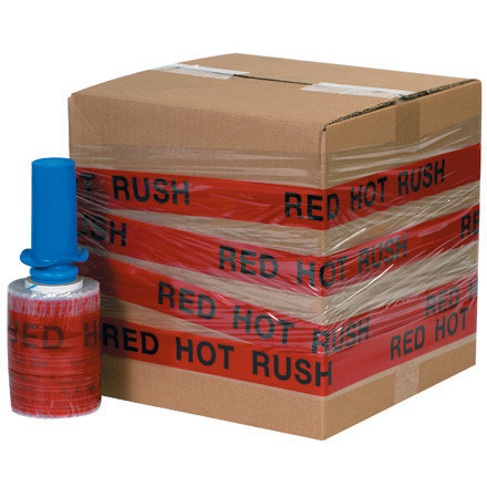 5" x 80 Gauge x 500' "RED HOT RUSH" Goodwrappers Identi-Wrap (Case of 6)