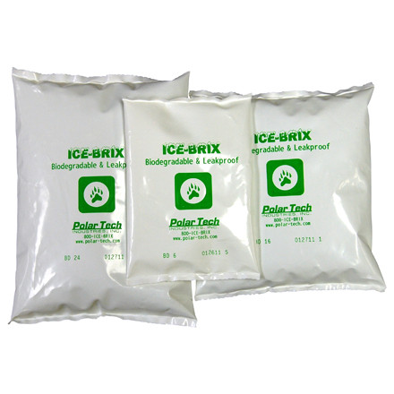 6 1/4 x 4 x 3/4" - 8 oz. Ice-Brix Biodegradable Packs (Case of 72)