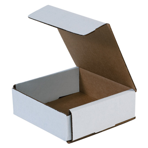 6 x 6 x 2" White Corrugated Mailers (Bundle of 50)