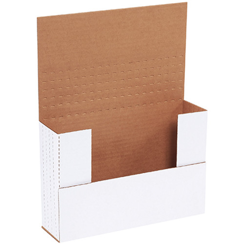 9 5/8 x 6 5/8 x 2 1/2" White Easy-Fold Mailers (Bundle of 50)
