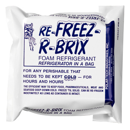 4 1/2 x 4 x 1 1/2" Re-Freez-R-Brix Cold Bricks (Case of 12)