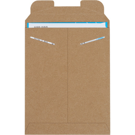 9 x 11 1/2" Kraft Stayflats Mailers (Case of 100)
