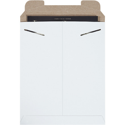 11 x 13 1/2" White Stayflats Mailers (Case of 100)