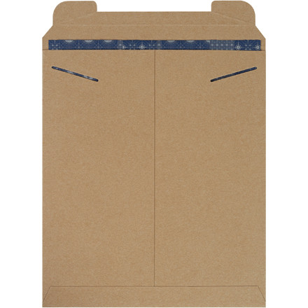 12 3/4 x 15" Kraft Stayflats Mailers (Case of 100)