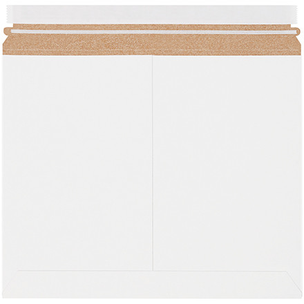 13 1/2 x 11" White Stayflats Lite Mailers (Case of 200)