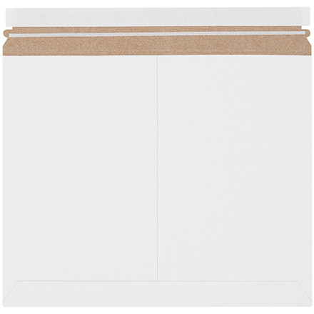 14.875” x 11.875” White Stayflats Lite Mailers (200-Pack)