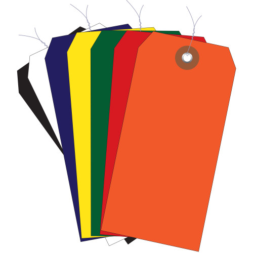 4 3/4 x 2 3/8" Plastic Shipping Tags - Pre-Wired (Case of 100)