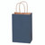 5 1/2 x 3 1/4 x 8 3/8" Navy Tinted Shopping Bags (250-Pack)