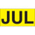 3 x 6" - "JUL" (Fluorescent Yellow) Months of the Year Labels (Roll of 500)