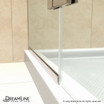 Frameless DreamLine Unidoor-X hinged shower door detail