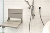 Wall Mount Folding Shower Seat | 500 lbs Capacity | Light Gray