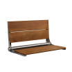 Folding Teak Shower Seat | Natural Wood | 500 lb Capacity
