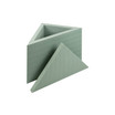 Tileable Corner Shower Seat by QuickDrain, with a triangular design with textured surface