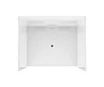 white multi piece curbless shower stall with molded soap ledges and smooth tile pattern walls RBS6048BF5PCWHT