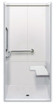 ADA Shower Stall with Seat & Center Drain | 40 x 40