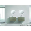 LED bathroom mirror with touch sensor, rounded design, dual installation