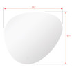LED Bathroom Mirror | Touch Sensor | Rounded-Left | 26 X 24