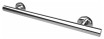 Polished 18-inch ADA grab bar with a sleek design, supporting a 500-pound weight capacity